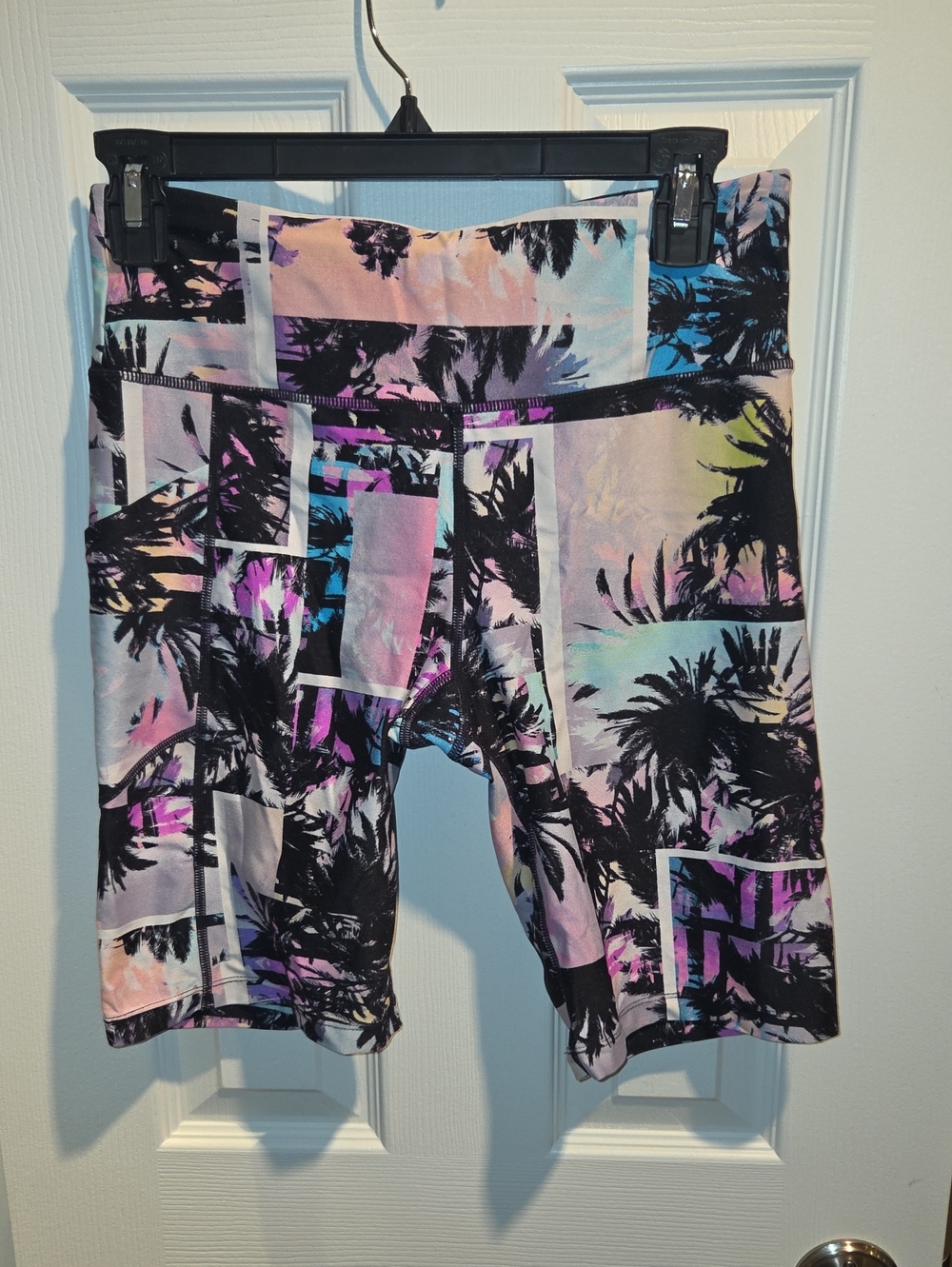 Calvin Klein Women's Palm-Print Athletic Shorts